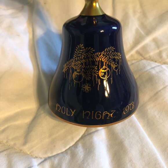 Lindner Kueps Holy Night Cobalt Blue 24 Karat Gold Trim Hand porcelain 1978 - Picture 5 of 6